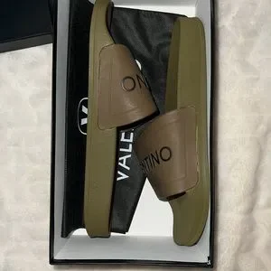 Mario Valentino | Shoes | Nwt Valentino Olive Green Slides  display picture 3